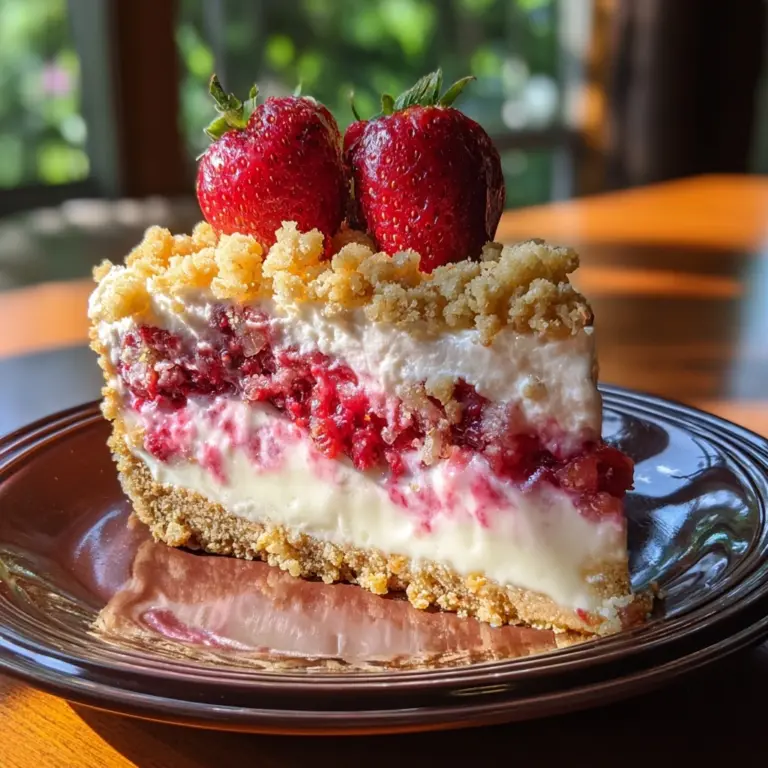 Berrylicious Strawberry Crunch Cheese Cake Recipe