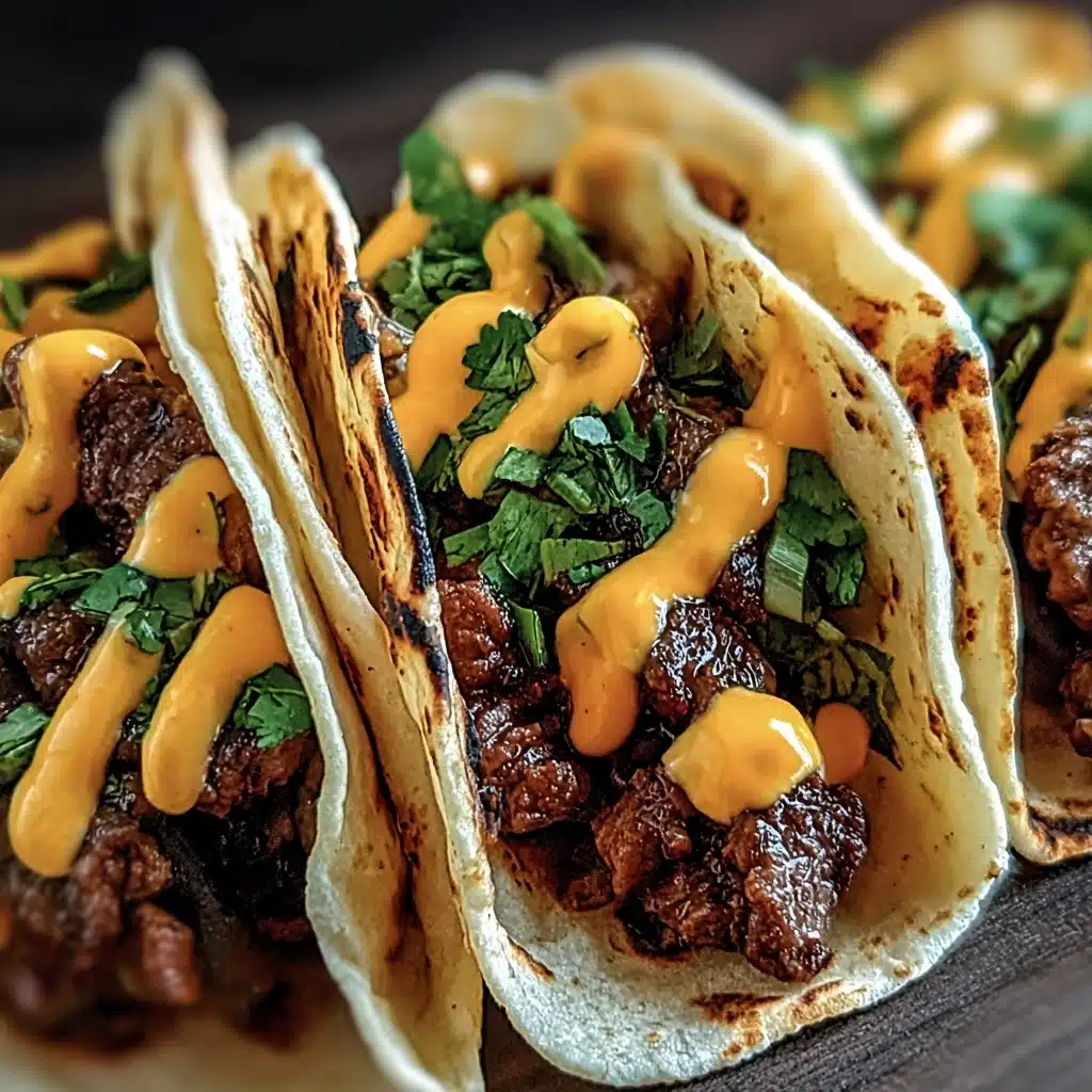 Garlic Butter Honey BBQ Beef Tacos Recipe - Recipe Image
