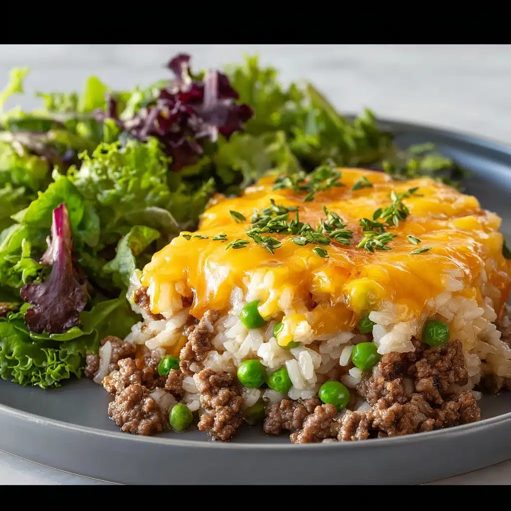 Cheesy Ground Beef Rice Casserole Recipe