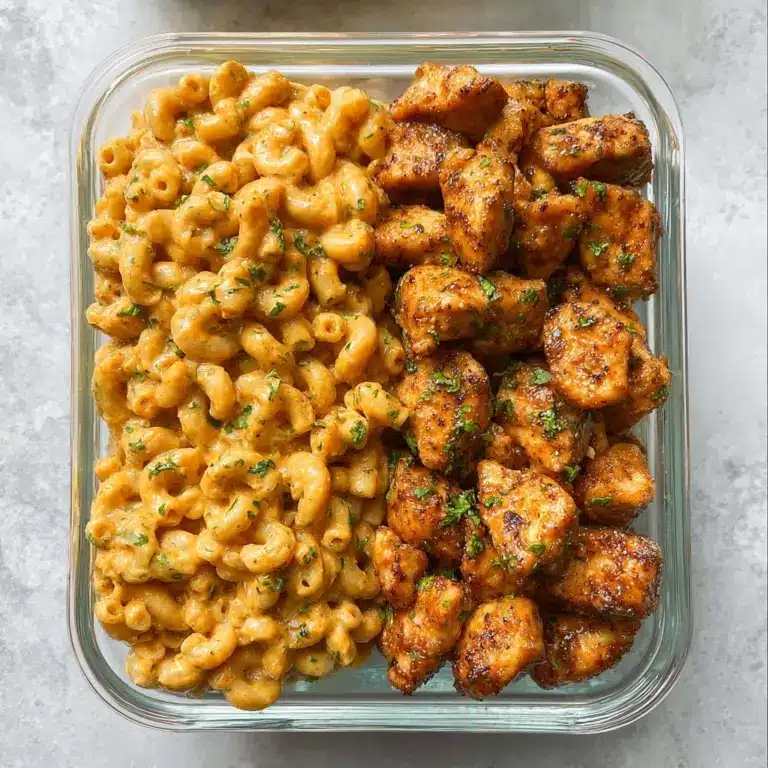 High Protein Honey Garlic Butter Chicken with Mac & Cheese Recipe