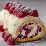 Raspberry White Chocolate Cake Roll Recipe