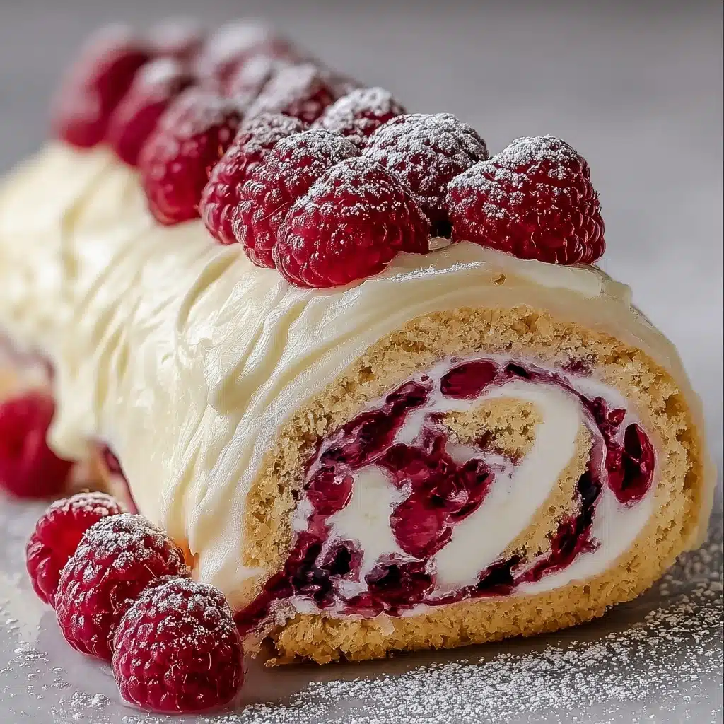 Raspberry White Chocolate Cake Roll Recipe