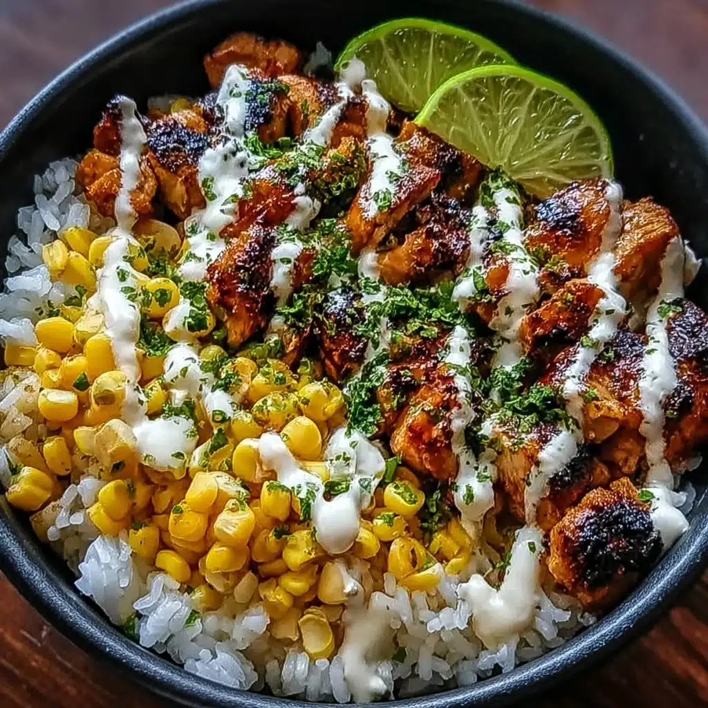 Street Corn Chicken Rice Bowl Recipe for Easy Dinners Recipe - Recipe Image