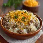 Cheesy Hamburger Rice Casserole Recipe