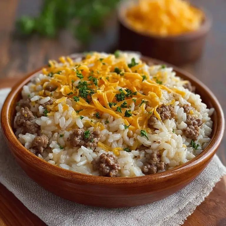Cheesy Hamburger Rice Casserole Recipe