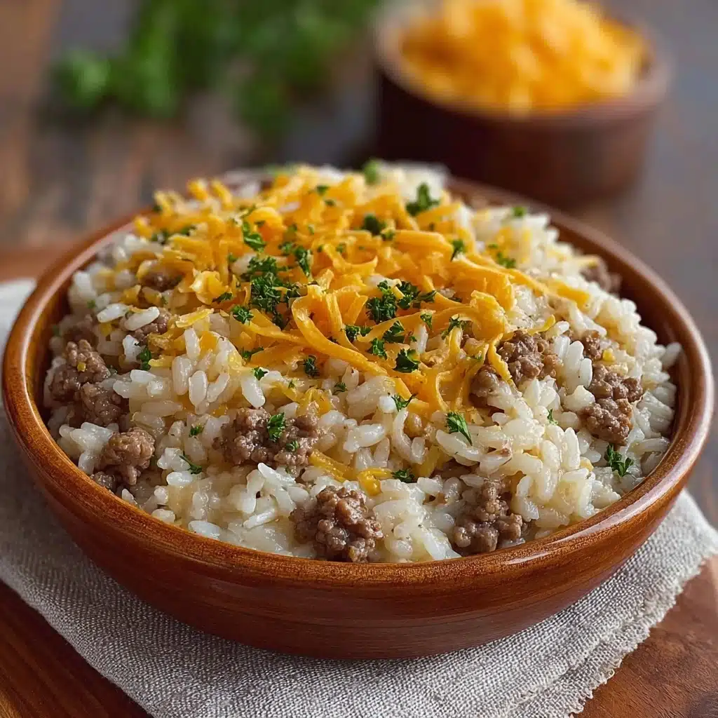 Cheesy Hamburger Rice Casserole Recipe - Recipe Image