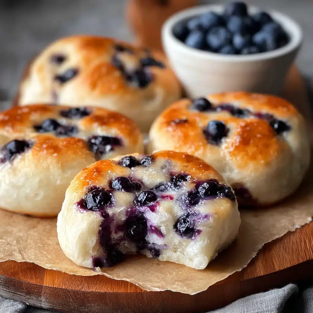 Fluffy Cottage Cheese Blueberry Cloud Bread Recipe - Recipe Image