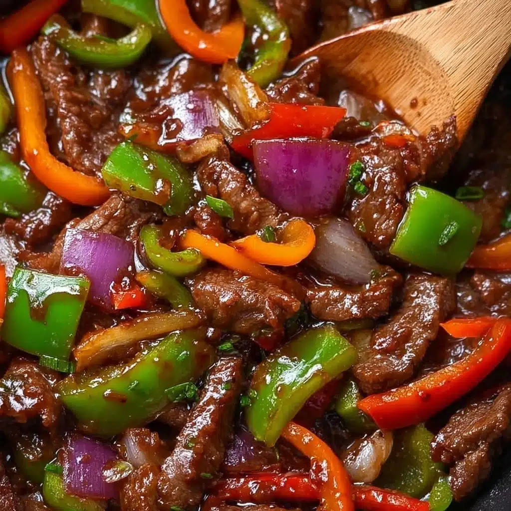 Tender and Flavorful Chinese Pepper Steak Recipe - Recipe Image