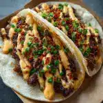 Garlic Butter Honey BBQ Beef Tacos Recipe