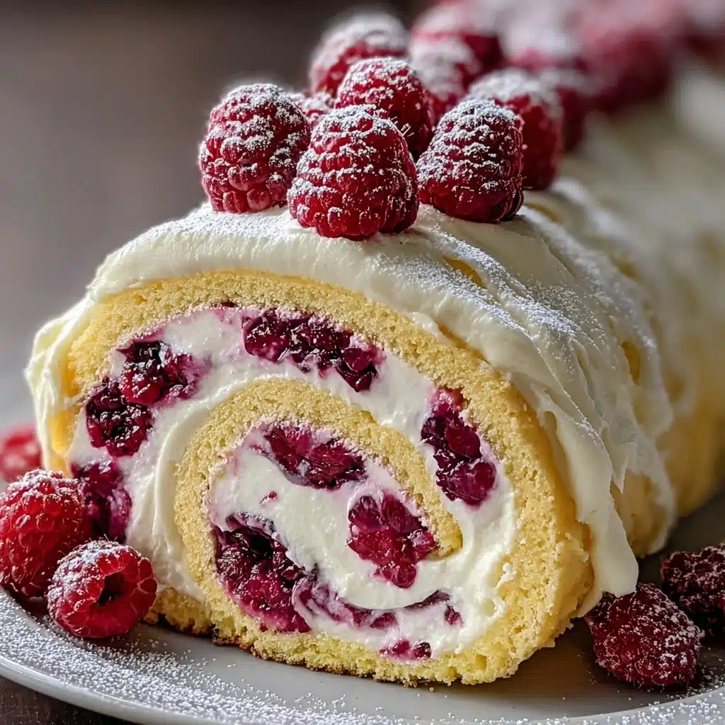 Raspberry White Chocolate Cake Roll Recipe - Recipe Image