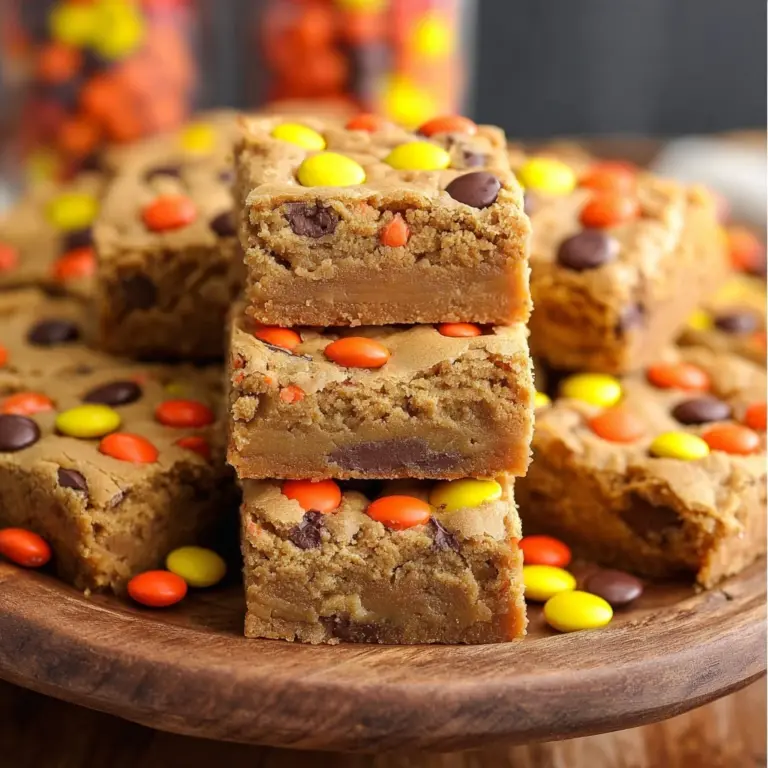 Chewy REESE’s PIECES Peanut Butter Brownies Recipe