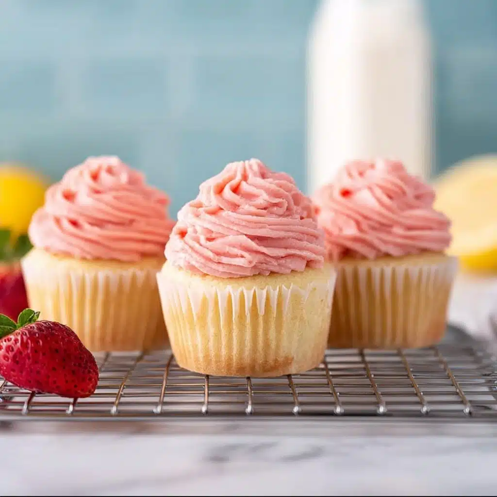 Strawberry Lemonade Cupcakes Recipe - Recipe Image