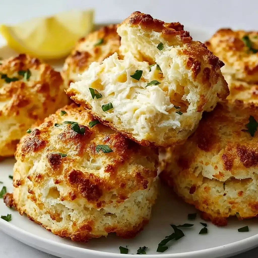 Crab Stuffed Cheddar Bay Biscuits with Lemon Butter Recipe - Recipe Image