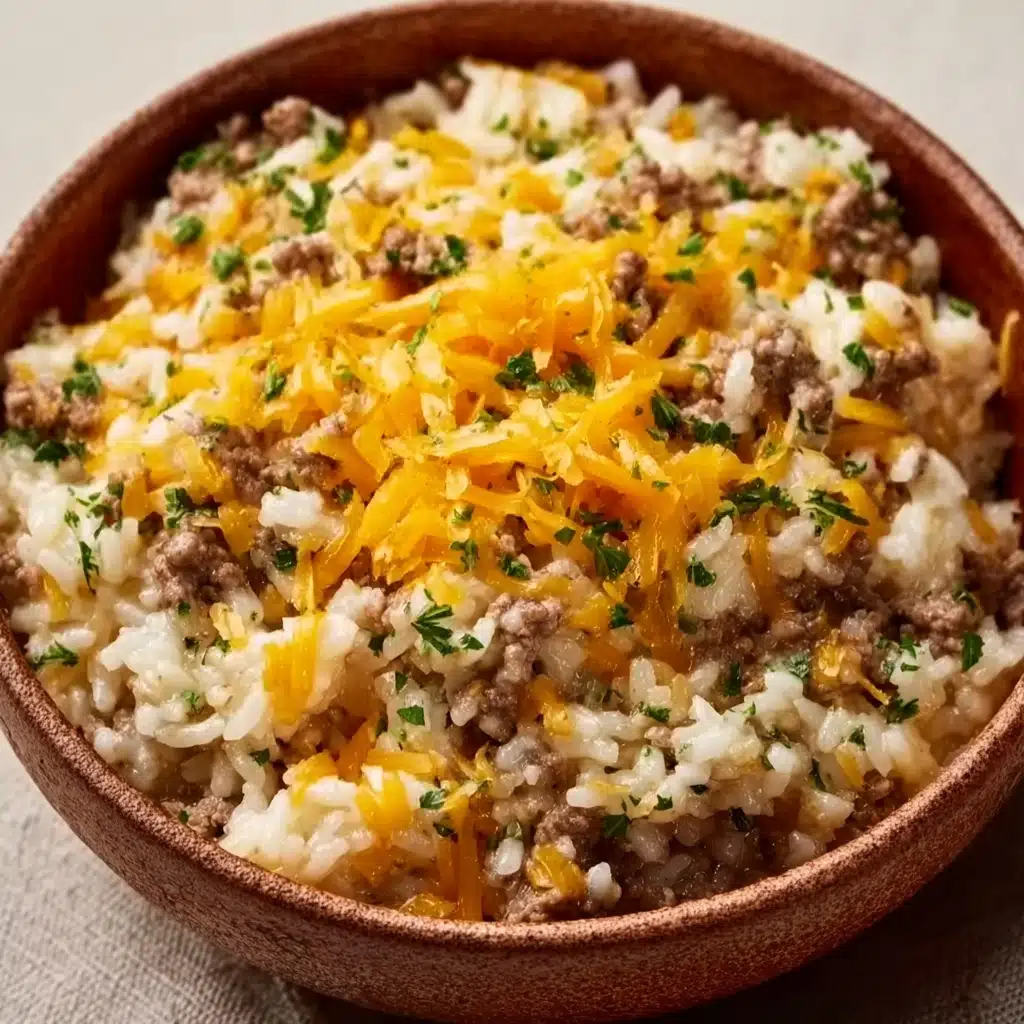 Cheesy Hamburger Rice Casserole Recipe - Recipe Image