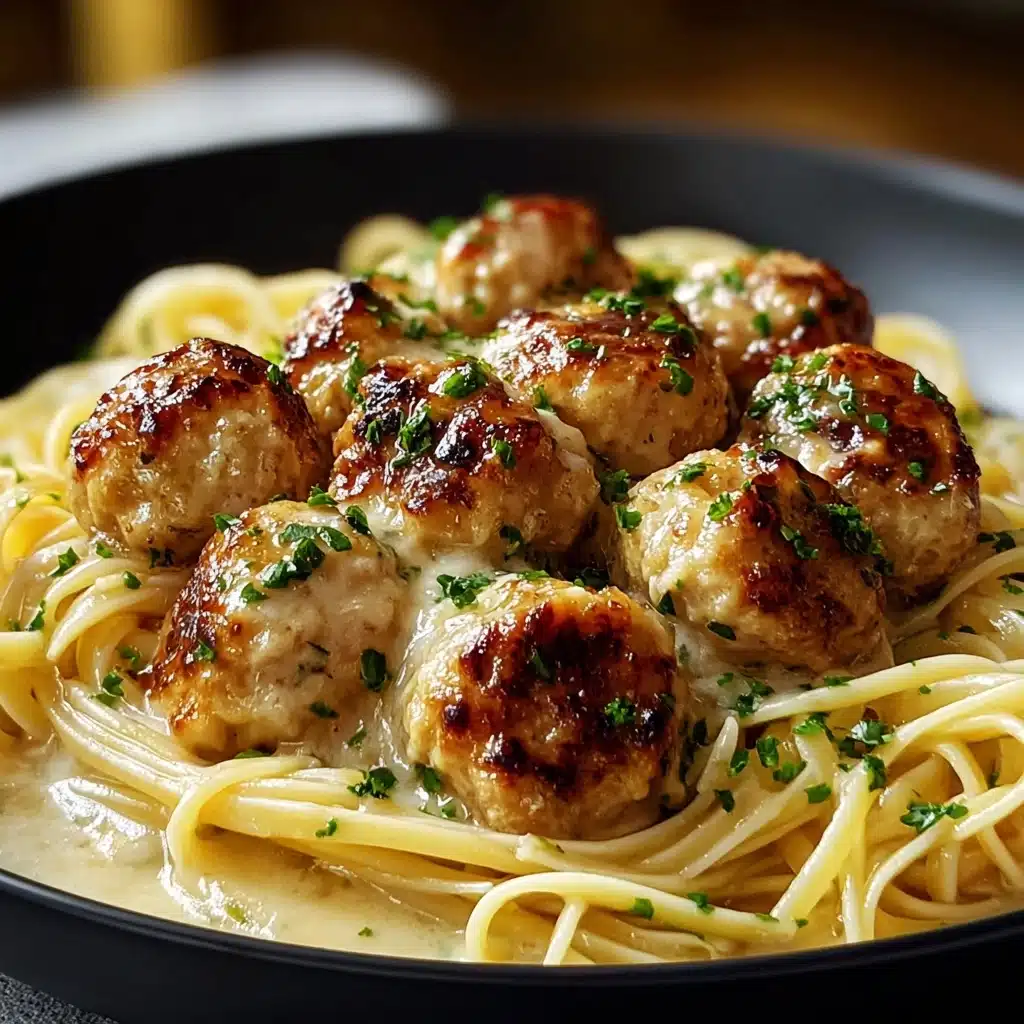 Chicken Bites with Creamy Parmesan Pasta Recipe - Recipe Image