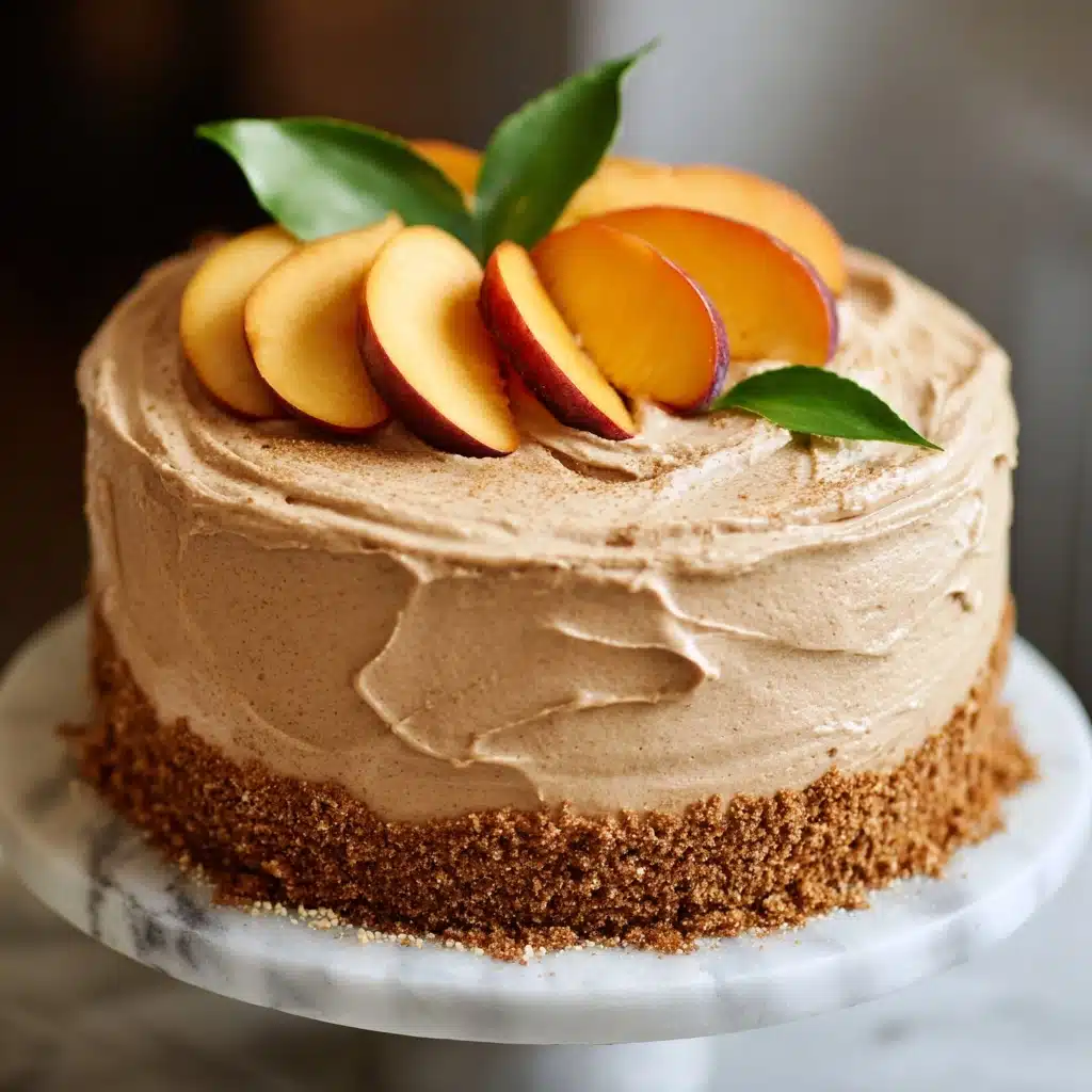 Peach Cake with Brown Sugar Frosting Recipe - Recipe Image