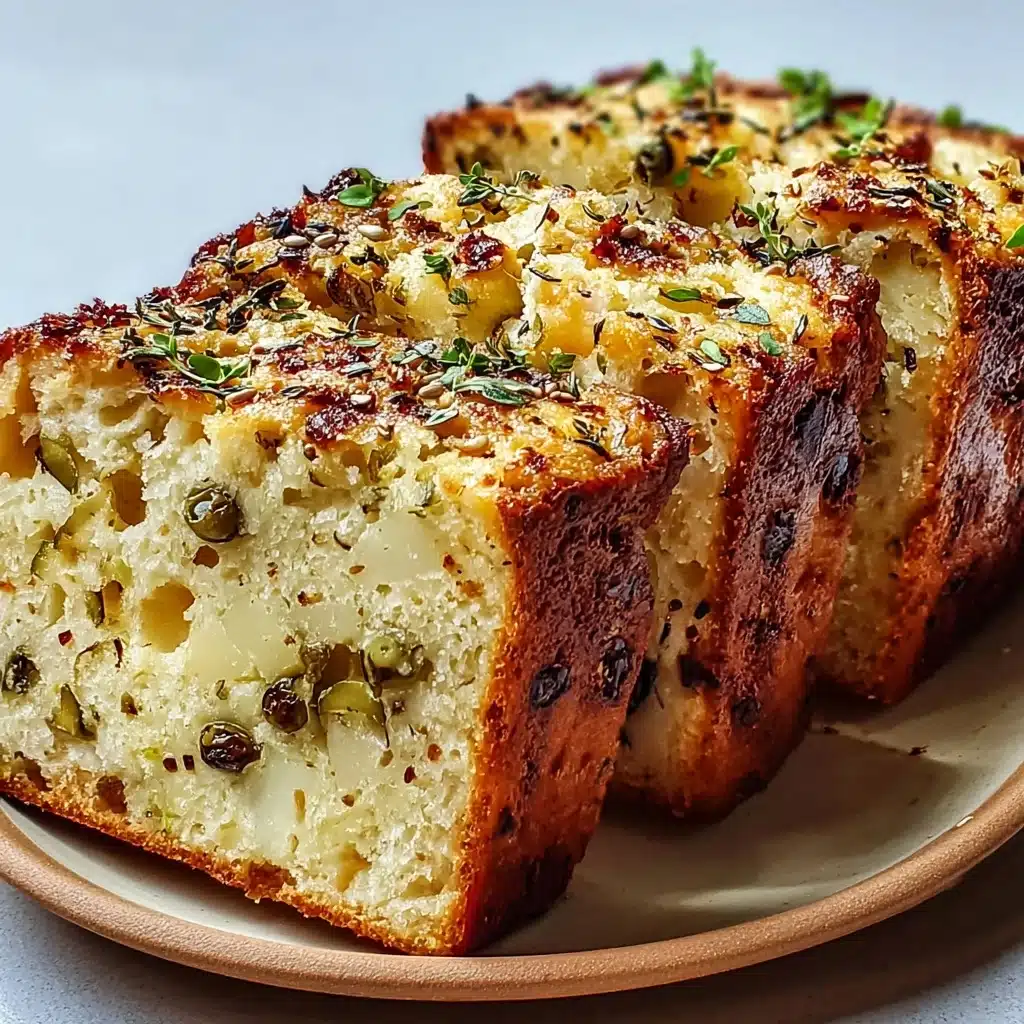 Delicious Savory Cheese and Olive Quick Bread Recipe - Recipe Image
