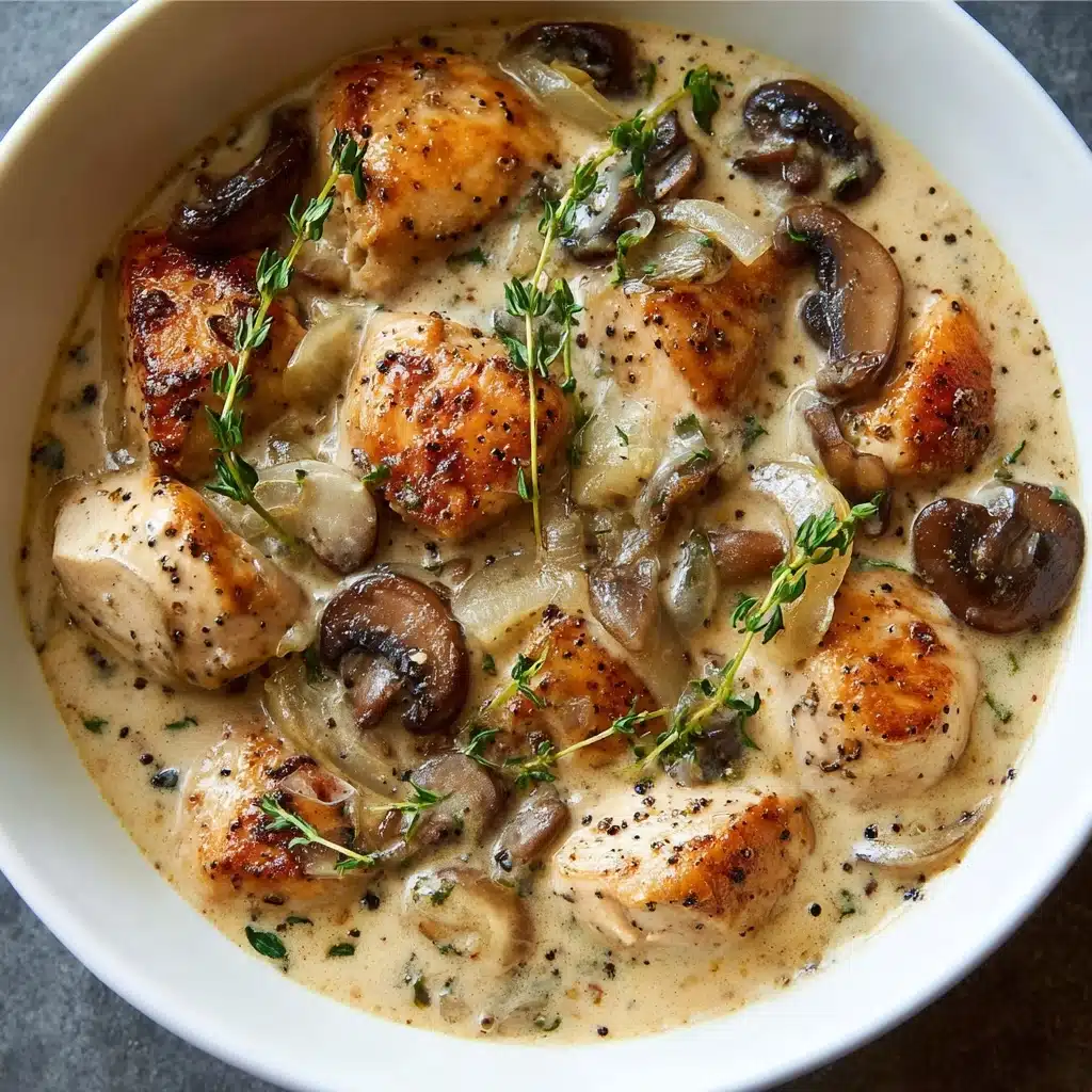 Creamy Mushroom Chicken and Wild Rice Soup Recipe - Recipe Image