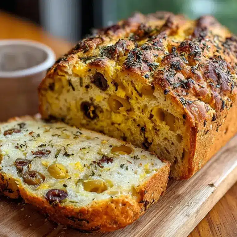 Delicious Savory Cheese and Olive Quick Bread Recipe