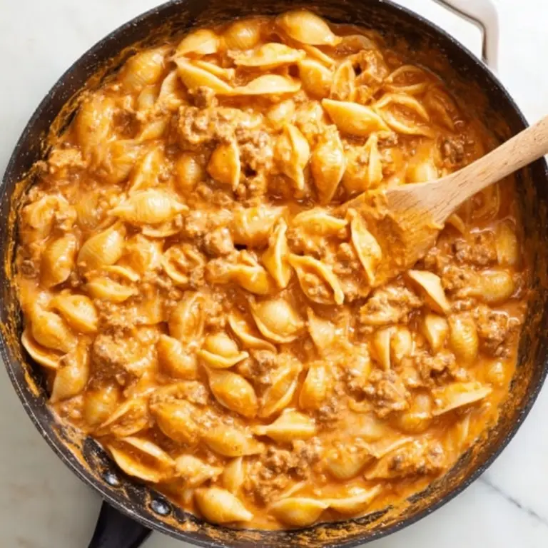 Creamy Beef and Shells Recipe