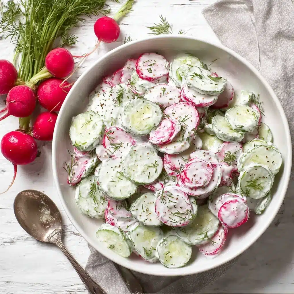 Creamy Cucumber Radish Salad Recipe - Recipe Image