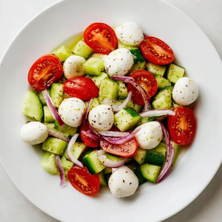 Fresh Cucumber Caprese Salad Recipe