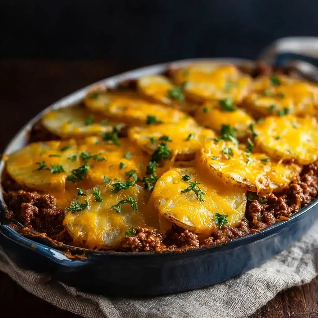 Cheesy Ground Beef and Potatoes Recipe - Recipe Image