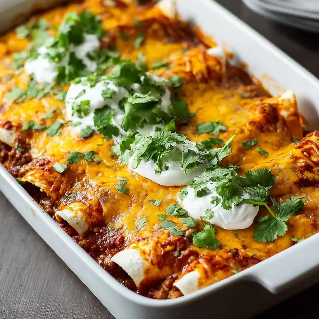 Easy Ground Beef Enchiladas Recipe - Recipe Image