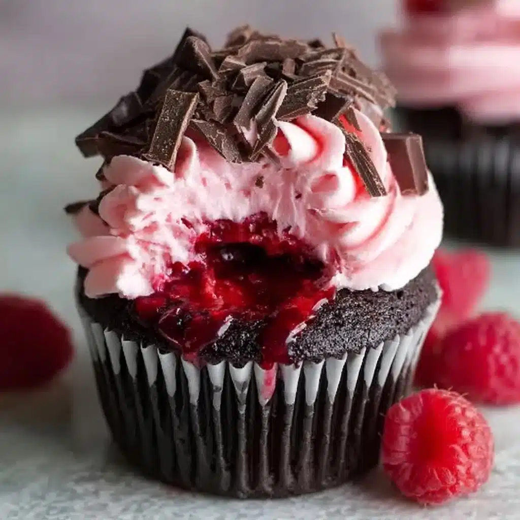 Raspberry Chocolate Lava Cupcakes Recipe - Recipe Image