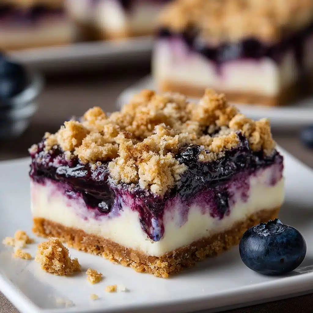 Blueberry Crisp Cheesecake Bars Recipe