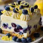 No-Bake Lemon dazzling Blueberry cream Cake Recipe