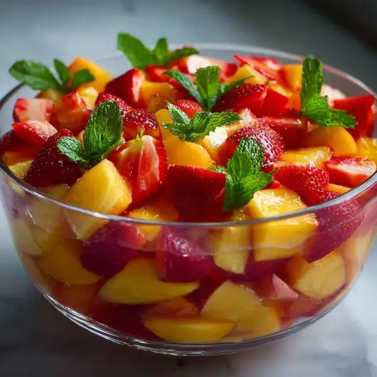 Summer Peach Fruit Salad Recipe
