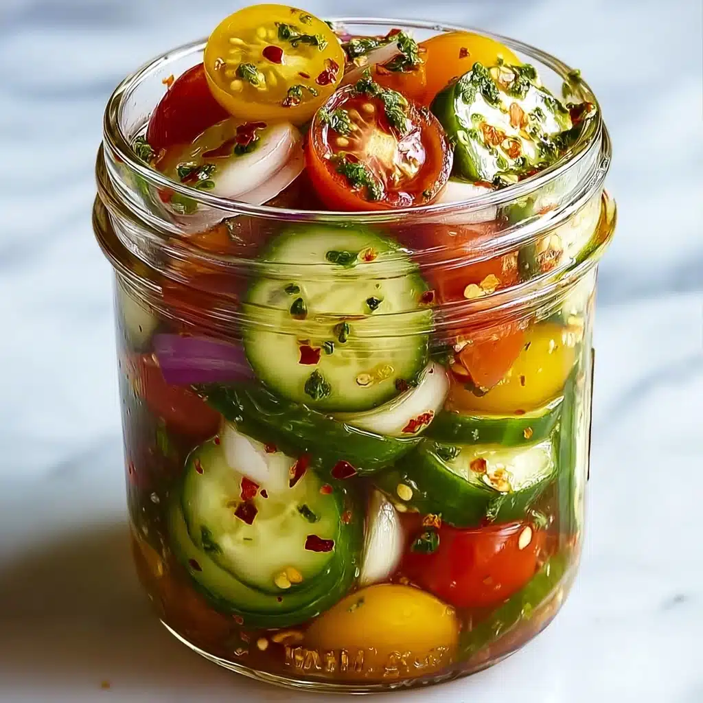Marinated Cucumbers, Onions, and Tomatoes Recipe