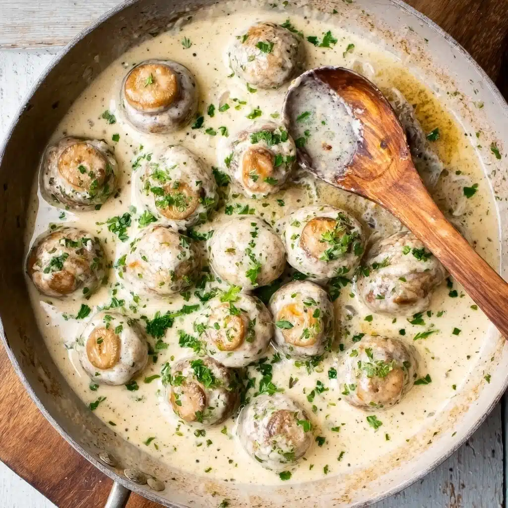 Garlic Parmesan Mushrooms Recipe - Recipe Image