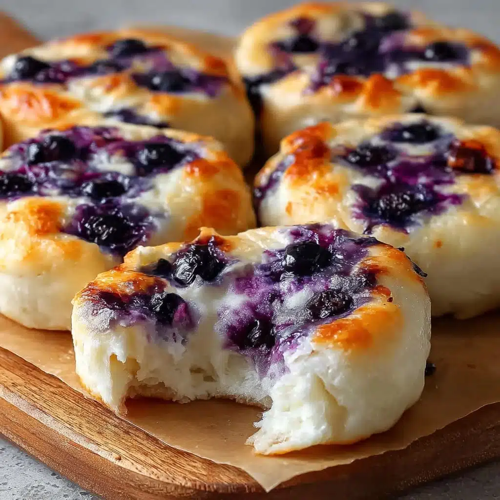 Fluffy Cottage Cheese Blueberry Cloud Bread Recipe - Recipe Image