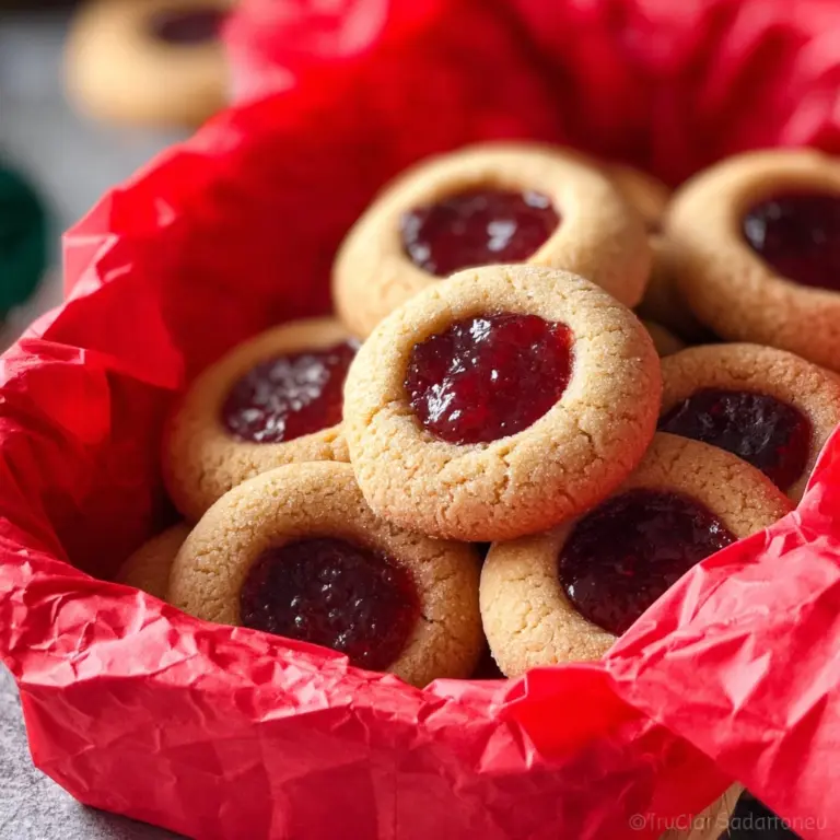 Gingerbread thumbprint cookies with cranberry jam Recipe