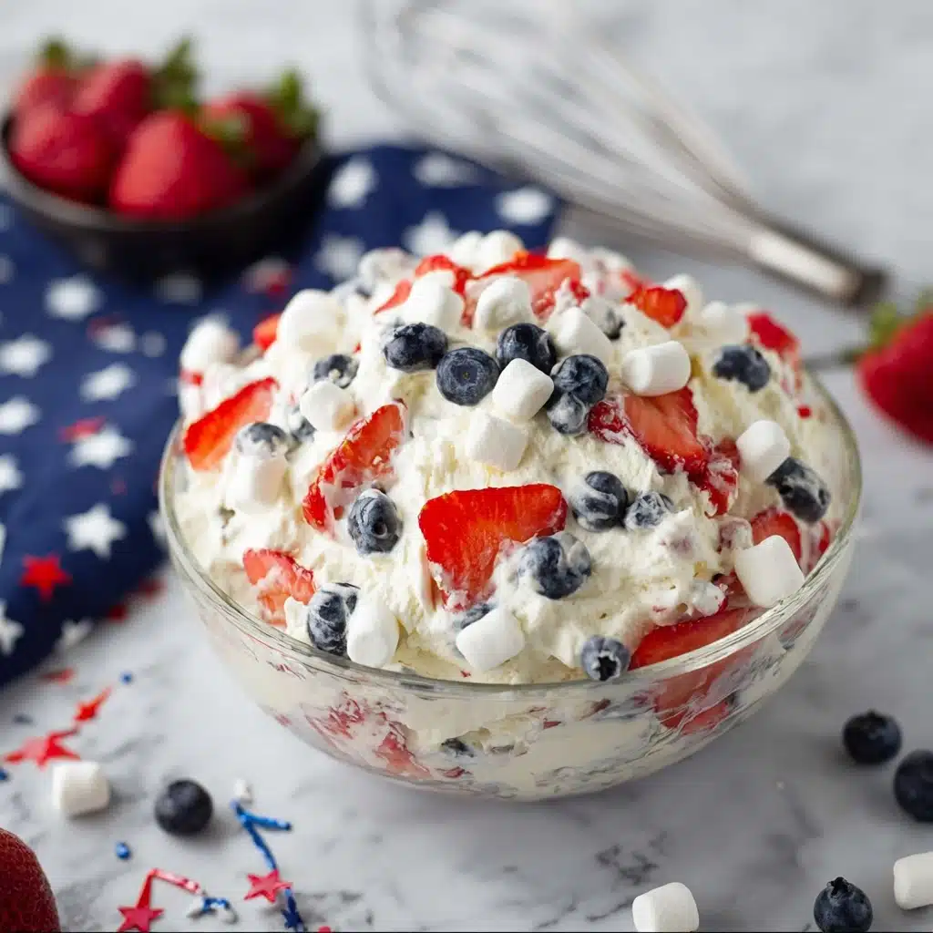 Red White and Blue Cheesecake Salad Recipe