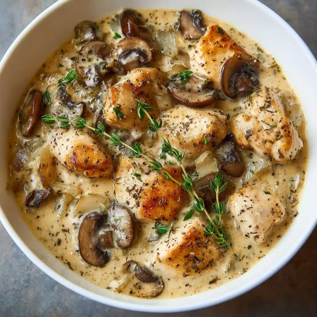 Creamy Mushroom Chicken and Wild Rice Soup Recipe
