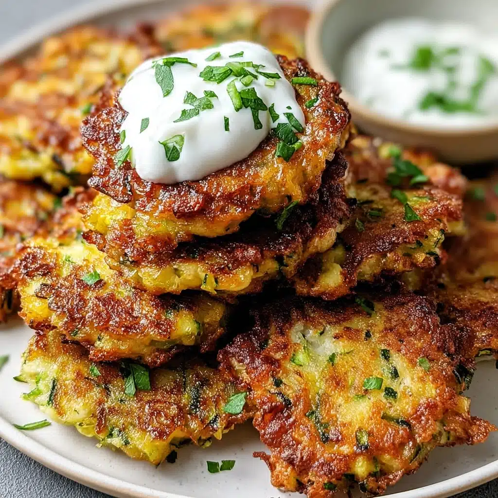 Easy Crispy Zucchini Fritters Recipe - Recipe Image