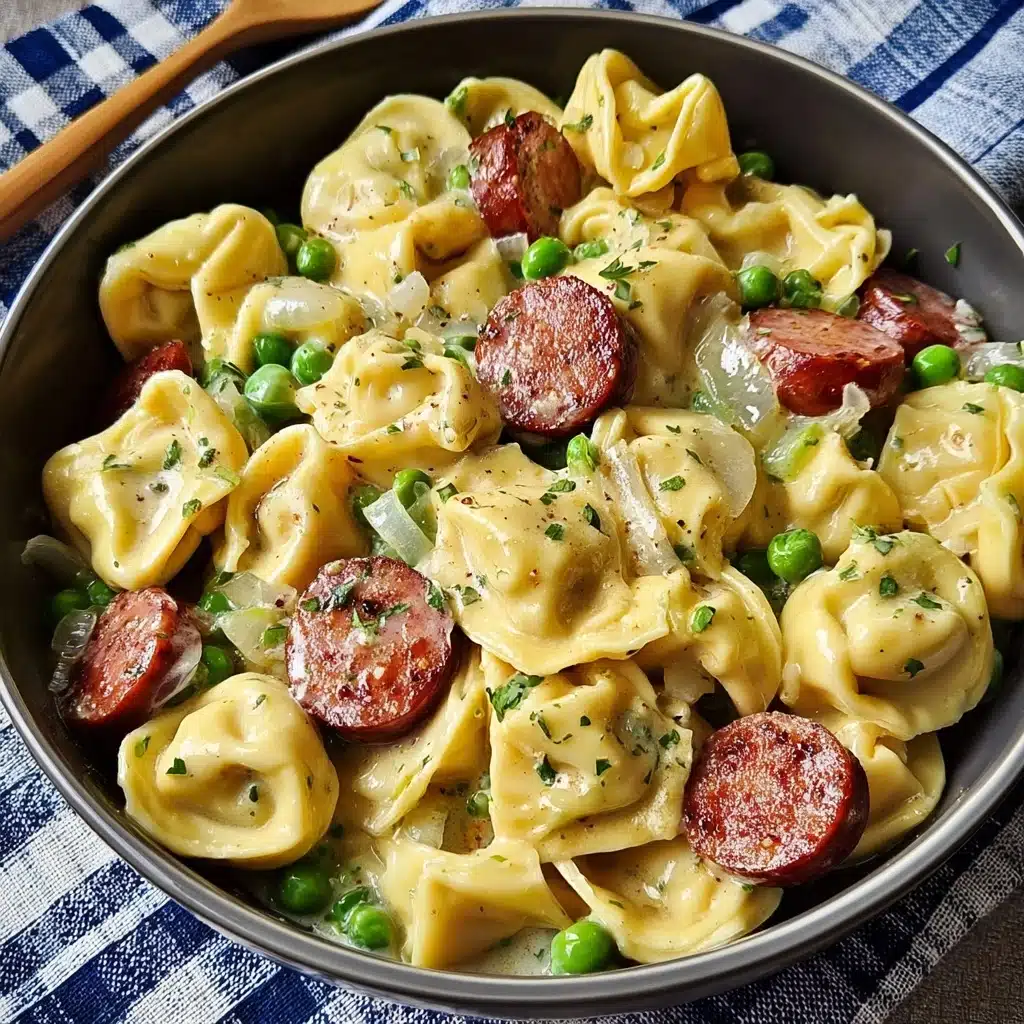 Easy One Pot Creamy Kielbasa Tortellini Skillet Recipe