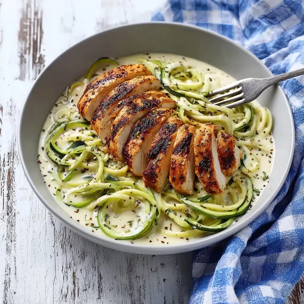 Zucchini Noodle Chicken Alfredo Recipe - Recipe Image