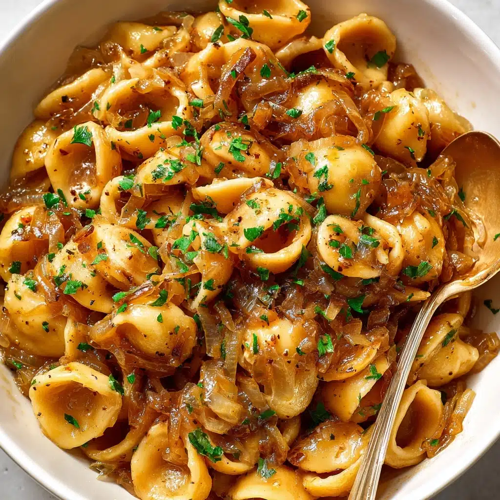 One Pot French Onion Pasta Recipe - Recipe Image