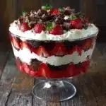 Strawberry Chocolate Brownie Trifle Recipe