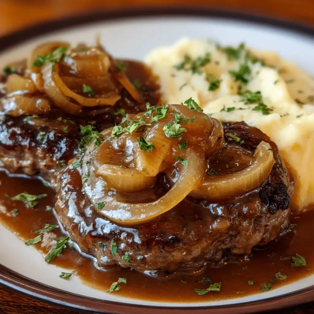 Hamburger Steaks with Onion Gravy Recipe