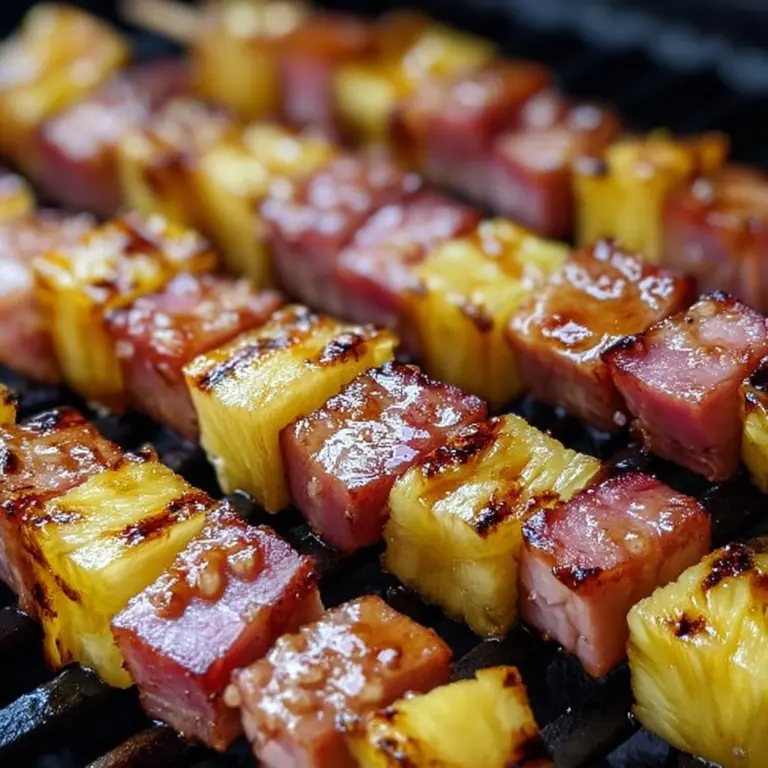 Hawaiian Ham and Pineapple Skewers Recipe