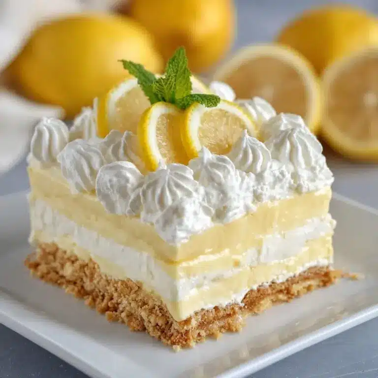 No-Bake Lemon Éclair Cake Recipe