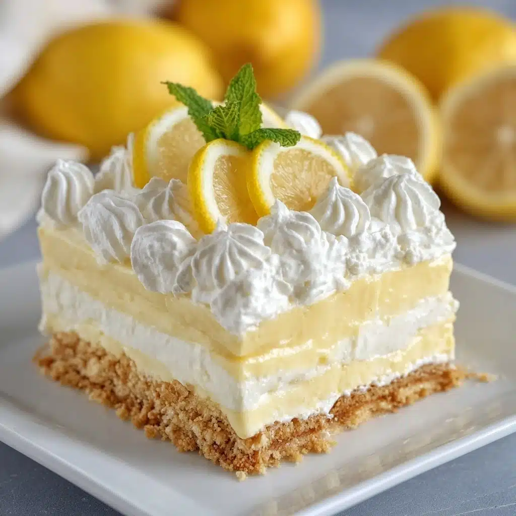 No-Bake Lemon Éclair Cake Recipe