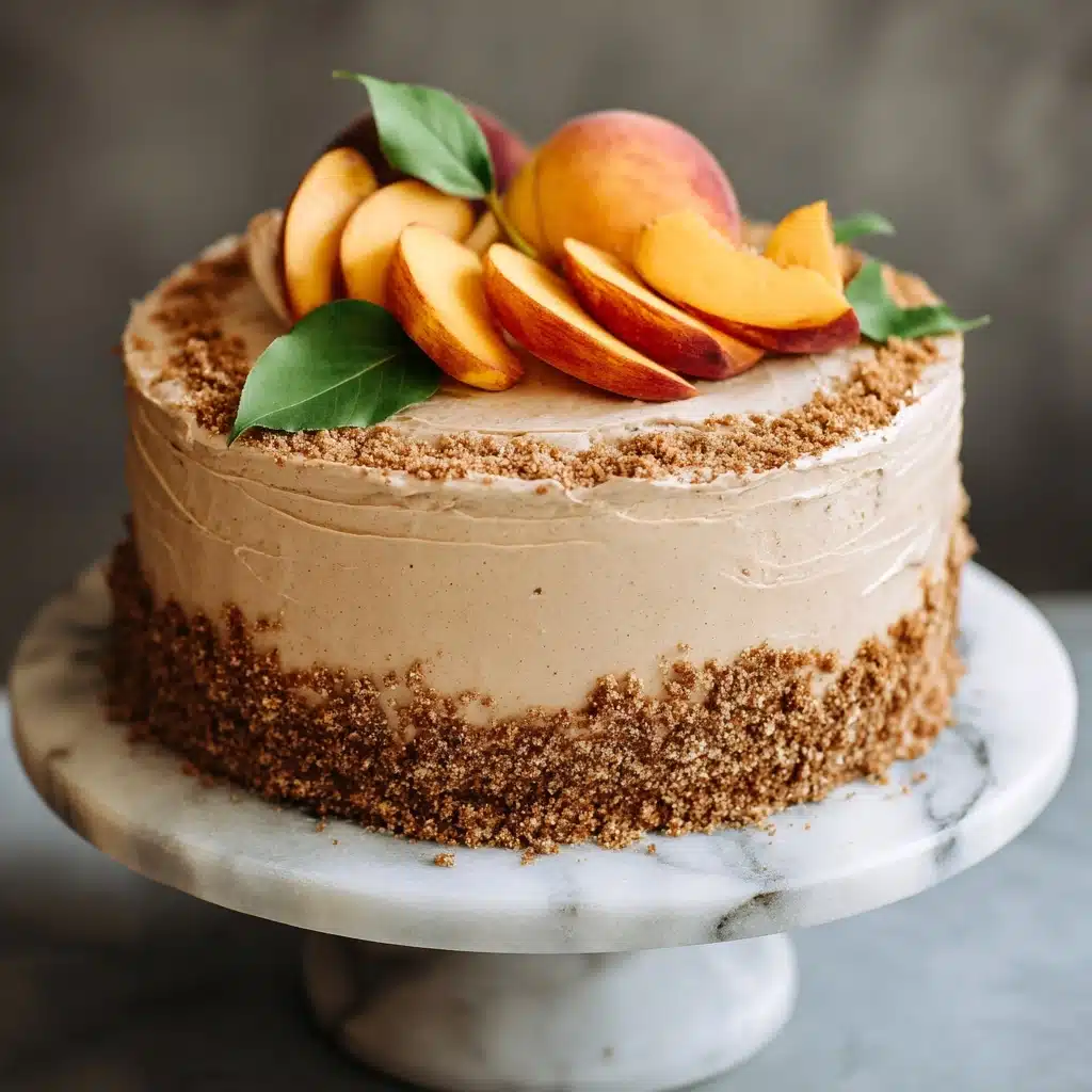 Peach Cake with Brown Sugar Frosting Recipe