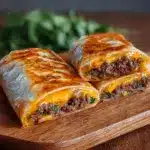 Easy Garlic Butter Beef Cheeseburger Rollups Recipe