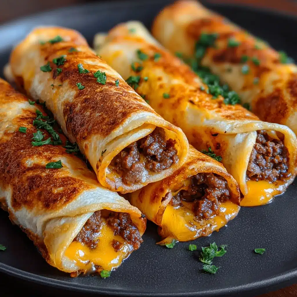 Easy Garlic Butter Beef Cheeseburger Rollups Recipe - Recipe Image